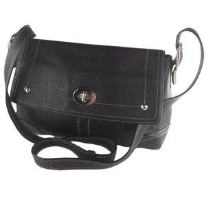 Coach Black Pebbled Leather Hamilton Crossbody Shoulder Bag